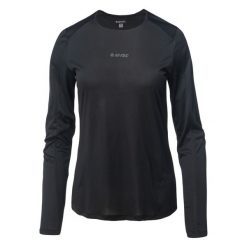 Bluza Damska Elion. Czarne bluzy sportowe damskie Hi-tec, bez wzorów, bez kaptura, trekkingowe. Za 117.99 zł.