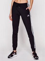 Adidas Spodnie dresowe 3-Stripes GM5542 Czarny Slim Fit. Czarne spodnie dresowe damskie Adidas, l, bez wzorów, z bawełny. Za 159.99 zł.
