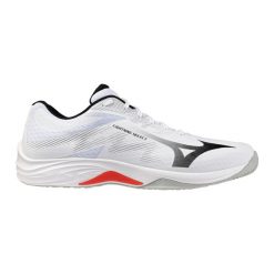 Buty halowe Mizuno Lightning Select. Białe buty sportowe męskie Mizuno, bez zapięcia, do siatkówki. Za 334.50 zł.