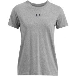 T-shirt damski Under Armour Rival Core. Czarne t-shirty damskie Under Armour, s, bez wzorów, z bawełny, bez kołnierzyka. Za 137.40 zł.
