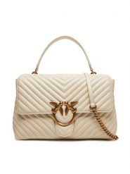 PINKO Torebka Love Lady Puff Big Cl 100042 A0GK Z14Q Biały. Białe torebki do ręki damskie Pinko, bez wzorów, ze skóry, bez dodatków. Za 2,229.00 zł.