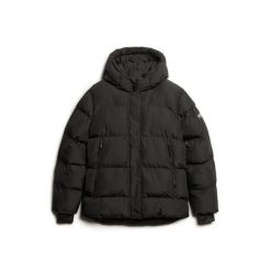 Damska kurtka z kapturem Superdry. Czarne kurtki damskie Superdry., na zimę, s, bez wzorów, z materiału, z kapturem. Za 583.40 zł.