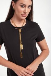 T-shirt damski ELISABETTA FRANCHI. T-shirty damskie Elisabetta Franchi, bez wzorów, bez kołnierzyka. W wyprzedaży za 895.20 zł.