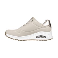 Buty Skechers Damskie Sneakersy Uno-Shimmer Away Beżowe. Brązowe obuwie sportowe damskie Skechers, bez wzorów, z materiału, trekkingowe, Skechers Sport. Za 371.40 zł.