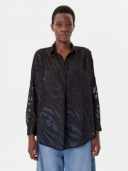 French Connection Bluzka 72NZR Czarny Relaxed Fit. Czarne bluzki damskie French Connection, s, bez wzorów, z syntetyku, bez kołnierzyka, bez ramiączek. Za 219.99 zł.