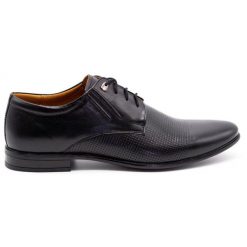 Olivier Buty wizytowe 482 czarne. Czarne eleganckie półbuty z jeansu, eleganckie, bez zapięcia. Za 367.89 zł.