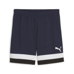Męskie szorty piłkarskie individualRISE PUMA Navy White Blue. Białe krótkie spodenki sportowe męskie Puma, m, bez wzorów, z materiału, do piłki nożnej. Za 97.00 zł.