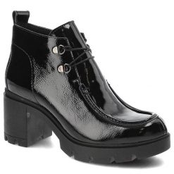 Czarne Botki Lemar Skórzane Buty Na Obcasie. Czarne botki damskie Lemar, na wiosnę, ze skóry, klasyczne, bez obcasa, na obcasie, bez zapięcia. Za 289.00 zł.