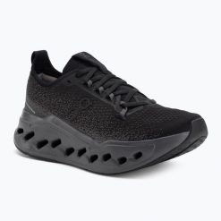 Buty do biegania damskie On Cloudsurfer Max black/eclipse. Czarne obuwie sportowe damskie On, bez wzorów, z meshu, do biegania. Za 839.95 zł.