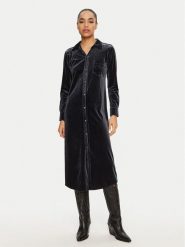 Wrangler Sukienka koszulowa 112356506 Czarny Slim Fit. Czarne sukienki damskie Wrangler, xs, bez wzorów, z syntetyku, bez kołnierzyka, bez ramiączek, koszulowe. Za 269.99 zł.