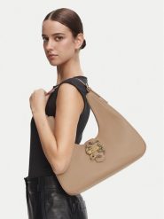 Just Cavalli Torebka Iconic Snakes 81RA4BA4 ZSA89 Beżowy ciemny. Brązowe torebki do ręki damskie Just Cavalli, bez wzorów, ze skóry, bez dodatków. Za 794.99 zł.