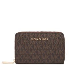 Portfel MICHAEL Michael Kors. Brązowe portfele damskie MICHAEL Michael Kors, bez wzorów. Za 369.99 zł.
