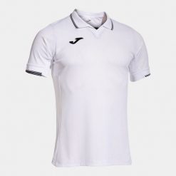 Koszulka piłkarska męska Joma Fit One SS. Białe koszulki sportowe męskie Joma, m, bez wzorów, bez kołnierzyka, bez ramiączek, do piłki nożnej. Za 93.99 zł.
