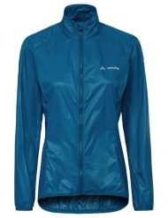 Kurtka rowerowa W Matera Air Jacket. Niebieskie kurtki damskie Vaude, bez wzorów, z materiału, bez kaptura. Za 339.00 zł.