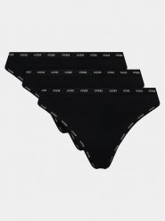 Guess Komplet 3 par fig brazylijskich O4GG14 K6YW1 Czarny. Czarne figi damskie Guess, xs, z aplikacjami, z bawełny. Za 99.99 zł.
