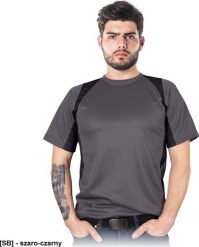 R.E.I.S. TSMODERN - T-shirt męski MODERN z siateczki - szaro-czarny S. Czarne t-shirty męskie R.E.I.S., m, bez wzorów, bez kołnierzyka. Za 31.88 zł.
