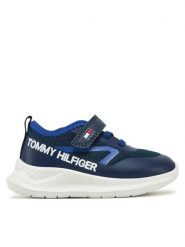 Tommy Hilfiger Sneakersy T1B9-33868-1756A601 M Granatowy. Niebieskie buty sportowe chłopięce Tommy Hilfiger, bez wzorów, z materiału, bez zapięcia. Za 179.99 zł.