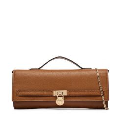 Torebka MICHAEL Michael Kors. Brązowe kopertówki damskie MICHAEL Michael Kors, bez wzorów, bez dodatków. Za 1,019.00 zł.