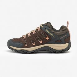 Buty turystyczne damskie Merell Crosslander. Brązowe trekkingi damskie Merrell, na lato, trekkingowe. Za 329.99 zł.
