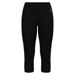 Legginsy termoaktywne damskie Odlo Merino 200 BL Bottom 3/4. Czarne legginsy damskie Odlo, bez wzorów. Za 293.99 zł.