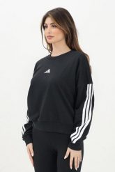 Bluza damska z francuskiego dresu adidas Essentials 3-Stripes. Czarne bluzy damskie Adidas, na zimę, xl, bez wzorów, z dresówki, bez kaptura. Za 236.10 zł.