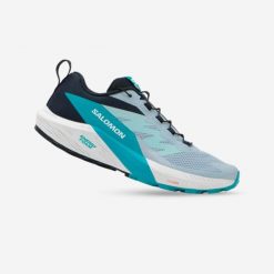 Buty do biegania w terenie damskie Salomon Sense Ride 5. Niebieskie obuwie sportowe damskie Salomon, bez wzorów, z materiału, do biegania. Za 379.99 zł.