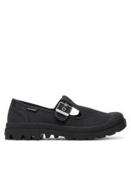 Palladium Półbuty Pampa M-Jane Washed 94475-008-M Czarny. Czarne półbuty damskie Palladium, bez wzorów, z materiału, bez obcasa, na płaskiej podeszwie, bez zapięcia. Za 279.99 zł.