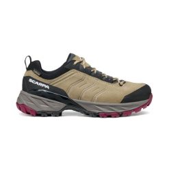 Buty trekkingowe dla dorosłych SCARPA Rush Trail GTX. Brązowe obuwie sportowe damskie Scarpa, bez wzorów, trekkingowe. W wyprzedaży za 725.50 zł.