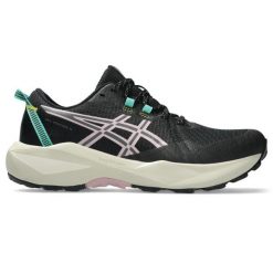 Buty damskie Asics Gel-Venture do biegania terenowego. Czarne obuwie sportowe damskie Asics, bez wzorów, z materiału, do biegania. Za 303.99 zł.
