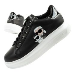 Buty Karl Lagerfeld Kapri KL62524T0 00 czarne. Czarne obuwie sportowe damskie bez wzorów, ze skóry ekologicznej. W wyprzedaży za 880.34 zł.