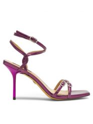Nine West Sandały ZL23014CC Fioletowy. Fioletowe sandały damskie Nine West, bez wzorów, z syntetyku, bez obcasa, na szpilce, bez zapięcia. Za 137.99 zł.