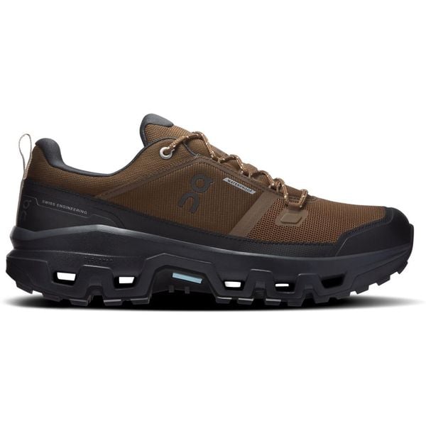 Buty damskie On Cloudrock Low Waterproof. Czarne obuwie sportowe damskie On, bez wzorów, z gumy, do biegania. Za 959.99 zł.