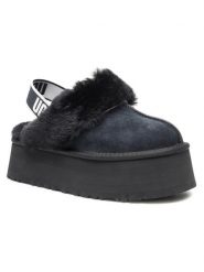 Ugg Kapcie W Funkette 1113474 Czarny. Czarne kapcie damskie UGG, bez wzorów, ze skóry. Za 559.00 zł.