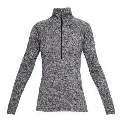 Bluza fitness damska Under Armour Tech 1/2 Zip - Twist. Szare bluzy damskie Under Armour, xs, bez wzorów, bez kaptura. Za 99.99 zł.