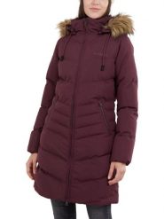 Płaszcz zimowy damski Fundango Puppis Padded. Czerwone płaszcze damskie Fundango, na zimę, s, bez wzorów, z materiału, długie, bez kaptura. Za 499.00 zł.