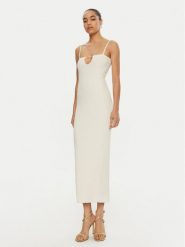 JACQUEMUS Sukienka dzianinowa 24E241KN358-2355 Biały Regular Fit. Białe sukienki damskie JACQUEMUS, bez wzorów, z dzianiny, bez kołnierzyka, bez ramiączek. Za 2,419.00 zł.