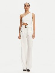Versace Jeans Couture Kombinezon 78HAN000 Biały Regular Fit. Białe sukienki damskie Versace Jeans Couture, bez wzorów, z jeansu, bez kołnierzyka, bez ramiączek. Za 2,289.00 zł.