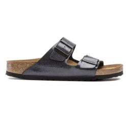 Klapki damskie Birkenstock Arizona BS Birko-flor. Niebieskie klapki damskie Birkenstock, bez wzorów, z materiału, klasyczne, bez obcasa. Za 287.00 zł.