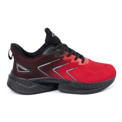 Vico Czarno-czerwone buty sportowe. Czerwone obuwie sportowe damskie bez wzorów, z tkaniny, na fitness i siłownię. Za 151.58 zł.