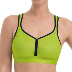 Stanik do biegania Air Control mit Delta Pad z wysoki poziomem podtrzymywania. Zielone biustonosze ANITA ACTIVE, bez wzorów, z elastanu. Za 381.00 zł.