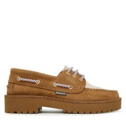 Półbuty Barbour. Brązowe półbuty damskie Barbour, bez wzorów, bez obcasa, na płaskiej podeszwie, bez zapięcia. Za 699.99 zł.