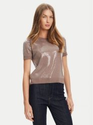 Guess Sweter W5YR21 Z3E70 Brązowy Regular Fit. Brązowe swetry damskie Guess, xxl, z aplikacjami, z wiskozy, bez kołnierzyka, bez ramiączek, bez kaptura. Za 332.00 zł.