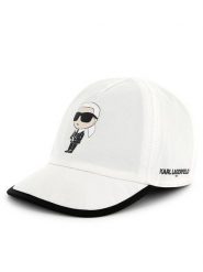 KARL LAGERFELD Czapka z daszkiem Z30574 Biały. Białe czapki dla dzieci KARL LAGERFELD, bez wzorów, z bawełny. Za 89.99 zł.