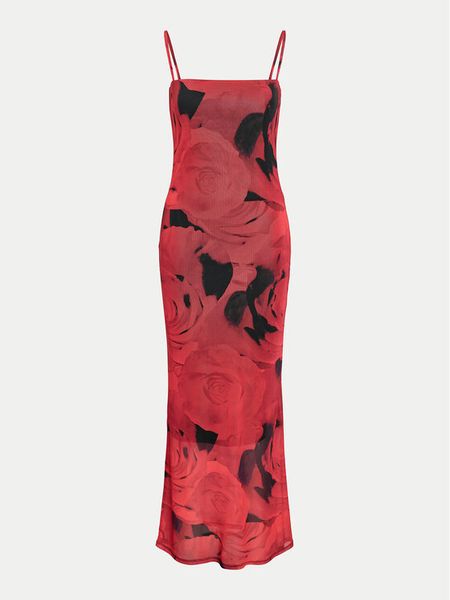 Noisy May Sukienka letnia Rosa 27033451 Czerwony Slim Fit. Czerwone sukienki damskie Noisy may, na lato, xs, bez wzorów, z syntetyku, bez kołnierzyka, bez ramiączek. Za 99.99 zł.
