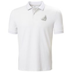 Polo Helly Hansen Figari. Białe koszulki polo męskie Helly Hansen, s, bez wzorów, bez kołnierzyka, bez ramiączek, żeglarskie. Za 379.00 zł.
