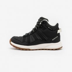 Buty turystyczne damskie Quechua NH500 Mid wodoodporne. Czarne obuwie sportowe damskie QUECHUA, bez wzorów, trekkingowe. Za 219.99 zł.