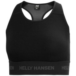 Damski biustonosz wełniany Helly Hansen Dura. Czarne biustonosze Helly Hansen, bez wzorów, z materiału. Za 276.50 zł.