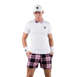 Koszulka polo tenisowa męska HYDROGEN Tartan. Białe koszulki polo męskie HYDROGEN, m, bez wzorów, bez kołnierzyka, bez ramiączek, tenisowe. Za 279.99 zł.