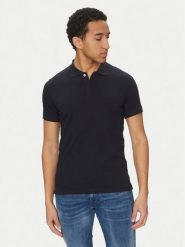 Geox Polo M5510W T3236 F1624 Granatowy Regular Fit. Niebieskie koszulki polo męskie Geox, l, bez wzorów, z bawełny, bez ramiączek. Za 199.99 zł.