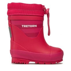 Śniegowce Tretorn. Czerwone buty zimowe chłopięce Tretorn, bez wzorów, bez zapięcia. Za 239.99 zł.